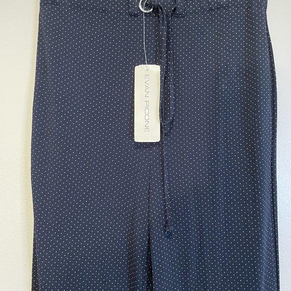 Evan Picone Womens Rayon Polka Dot Semi Sheer Joggers sz S   Super Sexy  NWT - Picture 6 of 7